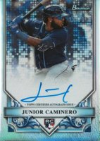 2024 Bowman Sterling Rookies Autographs #RAJC Junior Caminero Refractor Baseball Card