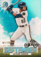 2023 Bowman Sights on September #SOS11 Jackson Chourio Aqua Refractor Baseball Card