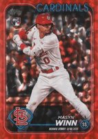 2024 Topps Update #US272 Masyn Winn Red Crackle Foil Board Baseball Card