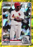 2020 Bowman Draft Chrome Sapphire Edition #BD57 Jordan Walker Yellow Baseball Card
