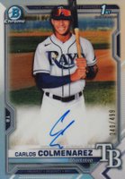 2021 Bowman Chrome Prospect Autographs #CPACC Carlos Colmenarez Refractor Baseball Card