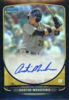 2013 Bowman Chrome Draft Picks & Prospects Autographs #BCAAM Austin Meadows Black Refractor Baseball Card