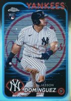 2024 Topps Chrome #89 Jasson Dominguez Lightboard Logo Baseball Card