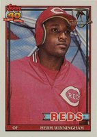 1991 Topps Desert Shield #204 Herm Winningham Baseball Card