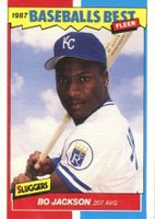 1987 Fleer Baseball's Best Box Bottom-Hand Cut #M4 Bo Jackson Baseball Card