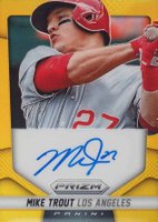 2014 Panini Prizm Autographs #MT Mike Trout Gold Prizm Baseball Card