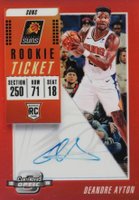 2018 Panini Contenders Optic  #111 DeAndre Ayton Two Hands on Ball-Autograph-Red Basketball Card