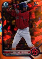 2022 Bowman Sapphire Edition Chrome Prospects #BCP61 Ceddanne Rafaela Orange Baseball Card