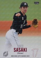 2023 BBM Chiba Lotte Marines #M06 Roki Sasaki Kira Baseball Card