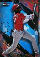 2024 Topps Finest #186 Elly de La Cruz Sky Blue Refractor Baseball Card