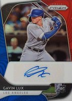 2020 Panini Prizm Rookie Autographs #RAGL Gavin Lux Red/White/Blue Prizm Baseball Card