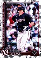 2025 Topps #74 Dylan Crews Silver Crackle Foilboard Baseball Card