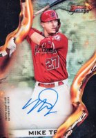 2021 Bowman's Best Heatwave Die-Cuts #HWDCMT Mike Trout Autograph Baseball Card