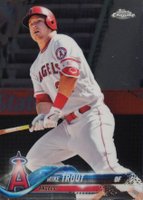 2018 Topps Chrome #100 Mike Trout Batting Baseball Card