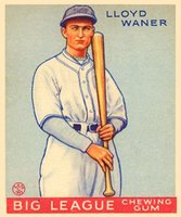 1933 Goudey World Wide Gum #90 Lloyd Waner Baseball Card
