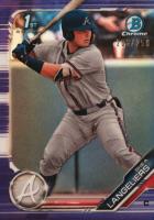 2019 Bowman Draft #BDC67 Shea Langeliers Chrome-Batting-Purple Refractor Baseball Card