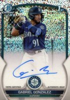 2023 Bowman Chrome Prospect Autographs #CPAGG Gabriel Gonzalez Speckle Refractor Baseball Card