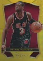 2013 Panini Select #81 Dwyane Wade Gold Prizm Basketball Card