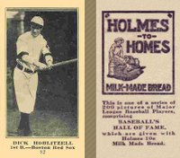 1916 Holmes for Homes Bread #82 Dick Hoblitzell Baseball Card