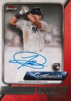 2024 Topps Finest Finest Rookie Design Variation Autographs #FRJD Jasson Dominguez Baseball Card