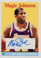 2008 Topps #174 Magic Johnson 1958-59 Variations-Autograph-Gold Basketball Card