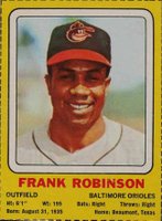 1969 Transogram # Frank Robinson Hand Cut Baseball Card