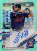 2021 Topps Chrome Rookie Autographs #RAAK Alex Kirilloff Aqua Refractor Baseball Card