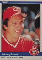 1984 Fleer #462 Johnny Bench Baseball Card