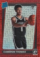2021 Panini Donruss Optic #153 Cameron Thomas Choice Red Basketball Card