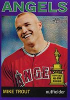 2013 Topps Heritage Chrome #HC10 Mike Trout Purple Refractor Baseball Card