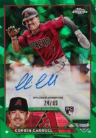 2023 Topps Chrome Update Sapphire Edition Autograph #CC Corbin Carroll Green Baseball Card