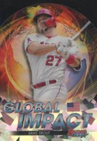 2022 Bowman's Best Global Impact Die-Cut #GI2 Mike Trout Atomic Refractor Baseball Card