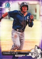 2017 Bowman Draft #BDC71 Fernando Tatis Jr. Chrome-Purple Refractor Baseball Card