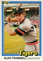 1981 Donruss #5 Alan Trammell Baseball Card