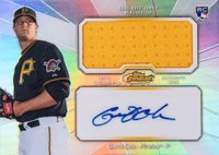 2013 Finest Autograph Jumbo Relic #AJRGC Gerrit Cole Refractor Baseball Card