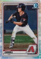 2020 Bowman Draft #BD114 Corbin Carroll Chrome-Refractor Baseball Card