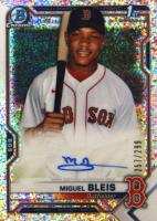 2021 Bowman Chrome Prospect Autographs #CPAMBL Miguel Bleis Speckle Refractor Baseball Card