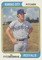 1974 Topps #191 Al Fitzmorris Baseball Card