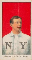 1909 American Caramel # Willie Keeler Portrait-Red Background Baseball Card