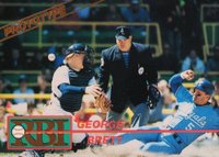 1991 RBI Magazine Prototype #5P George Brett Hand Cut Baseball Card