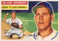 1956 Topps #27 Nelson Burbrink White Back Baseball Card