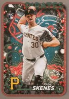 2024 Topps Holiday #H165 Paul Skenes Silver Glitter Baseball Card
