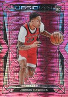2023 Panini Obsidian #93 Jordan Hawkins Electric Etch Pink Pulsar Basketball Card