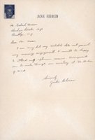 1999 Hall of Fame Autographs # Jackie Robinson Letter Baseball Card