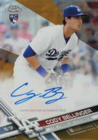 2017 Topps Chrome Rookie Autographs #RA-CB Cody Bellinger Gold Refractor Baseball Card