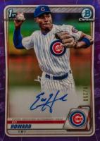 2020 Bowman Draft Chrome Draft Picks Autographs #CDAEH Ed Howard Purple Refractor Baseball Card