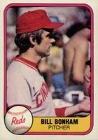 1981 Fleer #215 Bill Bonham No Finger On Back Baseball Card