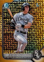 2022 Bowman Mega Box Chrome #71 Colson Montgomery Gold Refractor Baseball Card