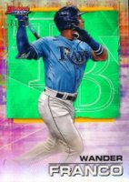 2021 Bowman's Best #50 Wander Franco Green Refractor Baseball Card