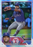 2023 Topps Chrome #36 Ezequiel Duran Prism Refractor Baseball Card